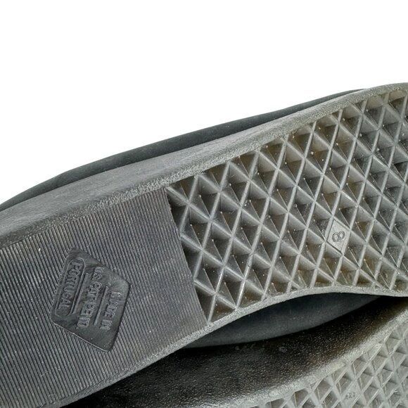 Vintage Mixed Blues Women Size 8 Black Nubuck Slip-On Loafers Comfortable Narrow - Picture 9 of 11